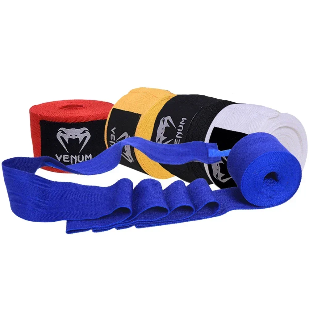 2Pcs Boxing Bandage Cotton Elastic Bandage Sanda Muay Thai Karate Sports Fist Bandage Fitness Hand Protector Wrist Wrap Handband