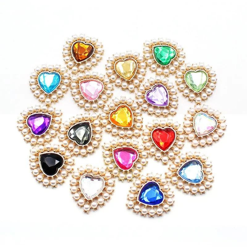 

Sparkly 10Pcs 25*30MM Metal Oval Rhinestone Accessories DIY Clothing Hair Jewelry Decorative Accessories