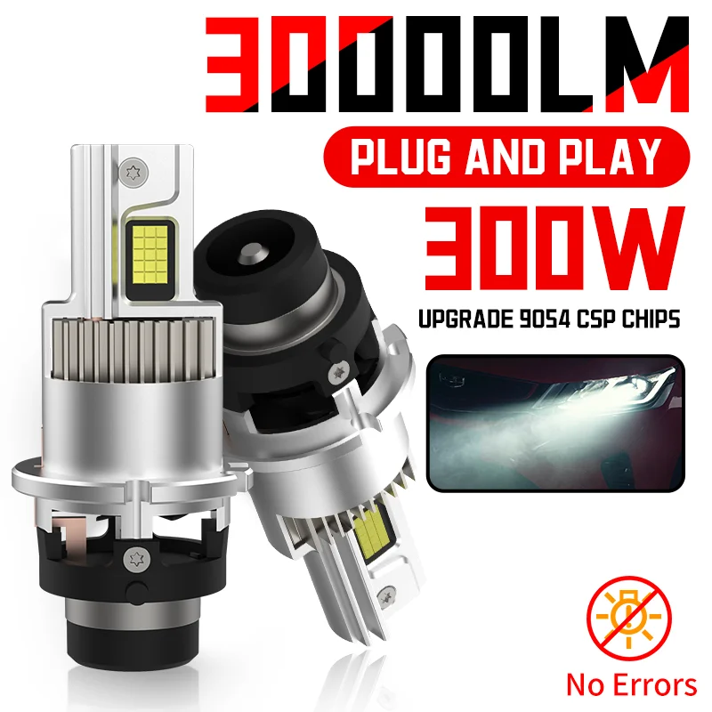 

2pcs D2R D4R LED Car Headlight Bulbs Canbus LED Lights Xenon Car 1:1 Turbo Lamps 6000K Plug and Play Auto Accessories 12V