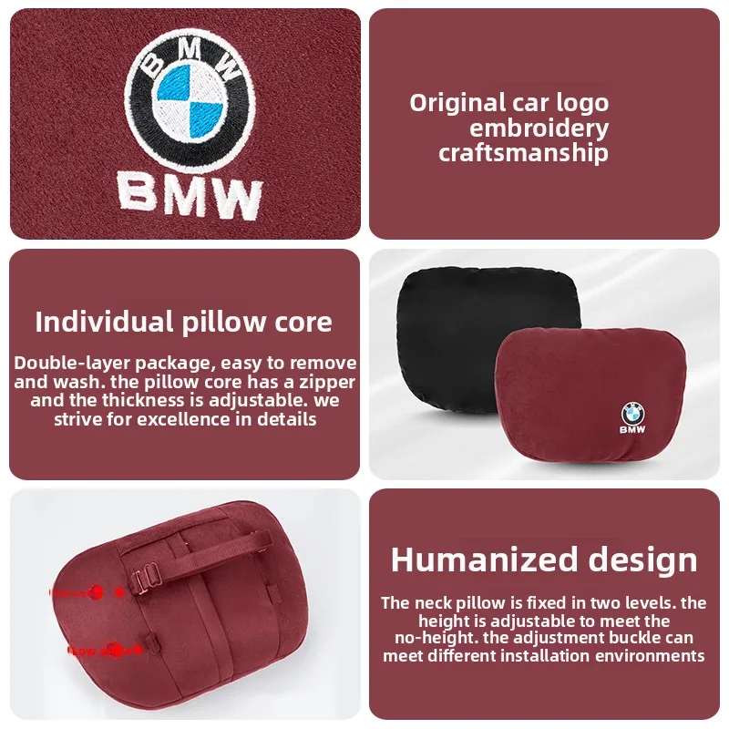 Suitable for BMW's new 5 Series, i3 Series, 1 and 7 Series car headrests, neck pillows, X3X5LX1X4X6X7 waist cushions - Image 5