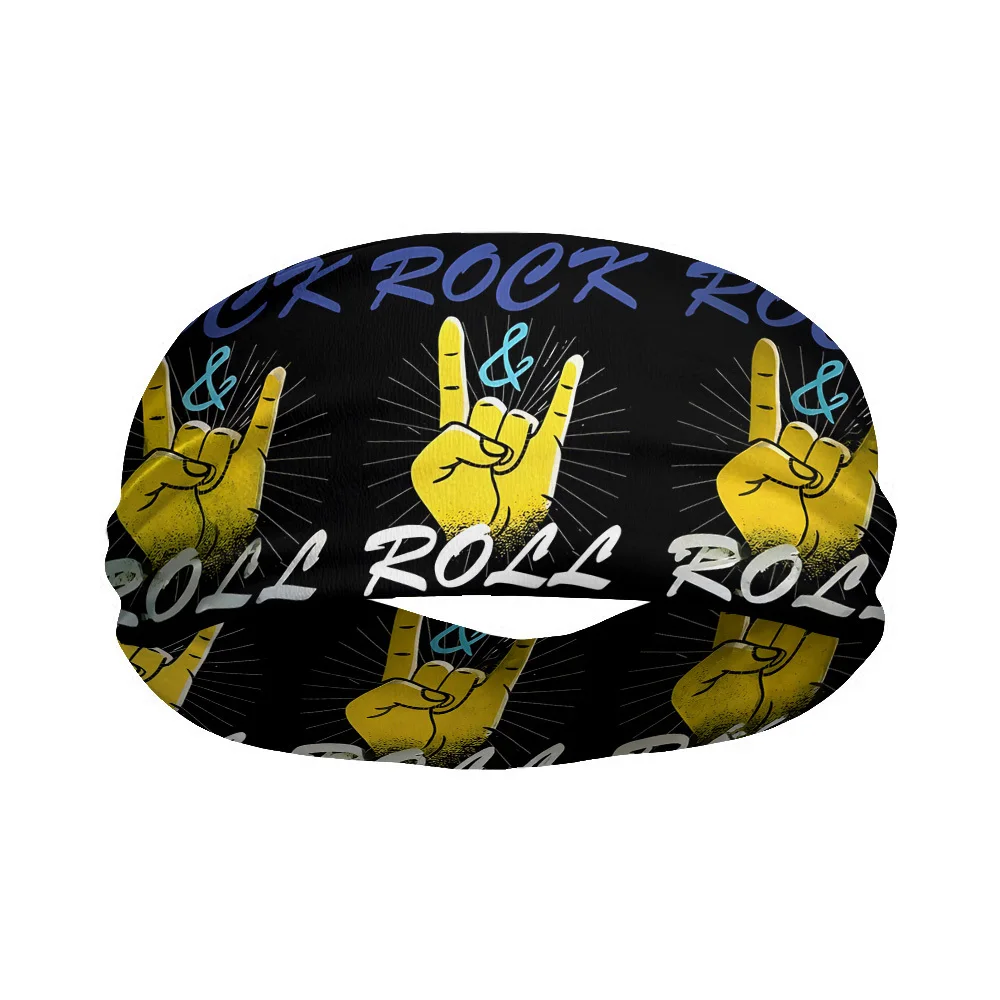 

A Stylish Sports Sweatband Featuring a Rock Gesture Print Made from Soft And Comfortable Elastic Breathable Material This Unisex