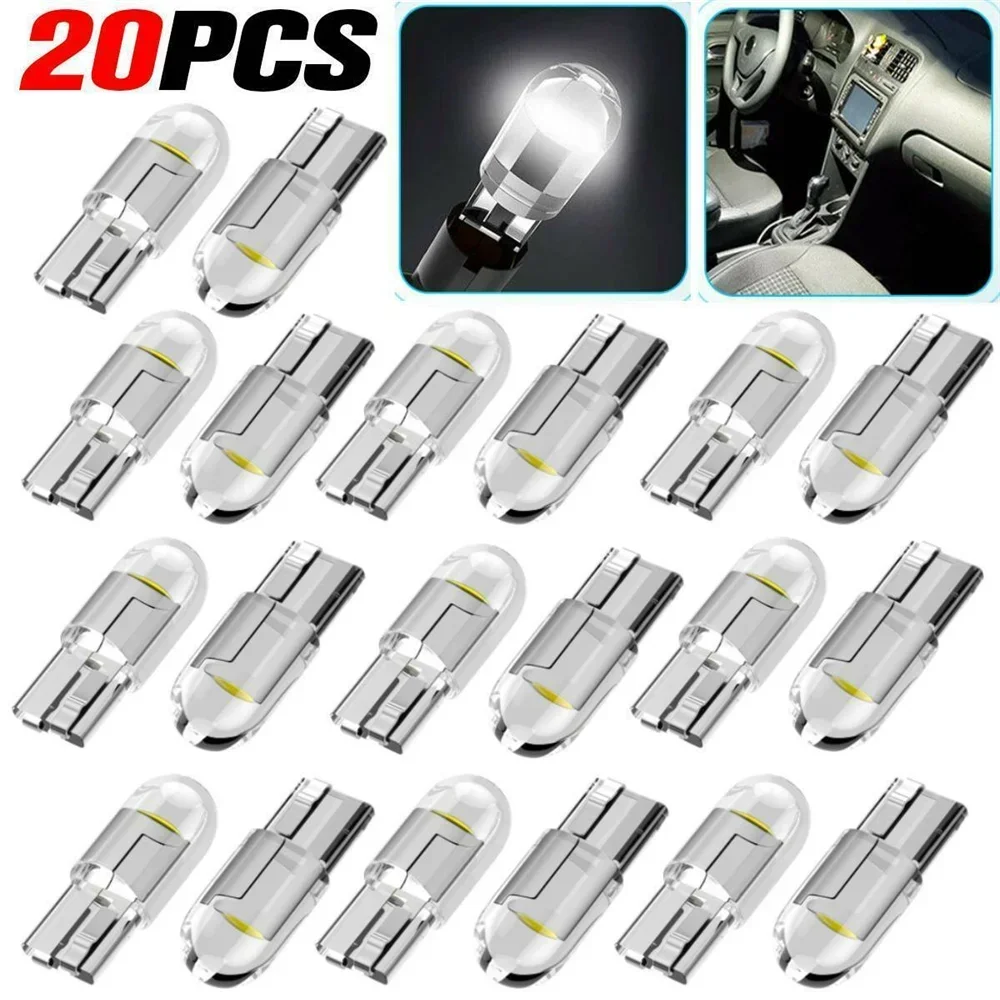

2/50 шт. W5W Led T10 Автомобильный светильник COB Стекло 6000K Белый Автомобили Лампа номерного знака Купол Чтение DRL Стиль лампы 12 В