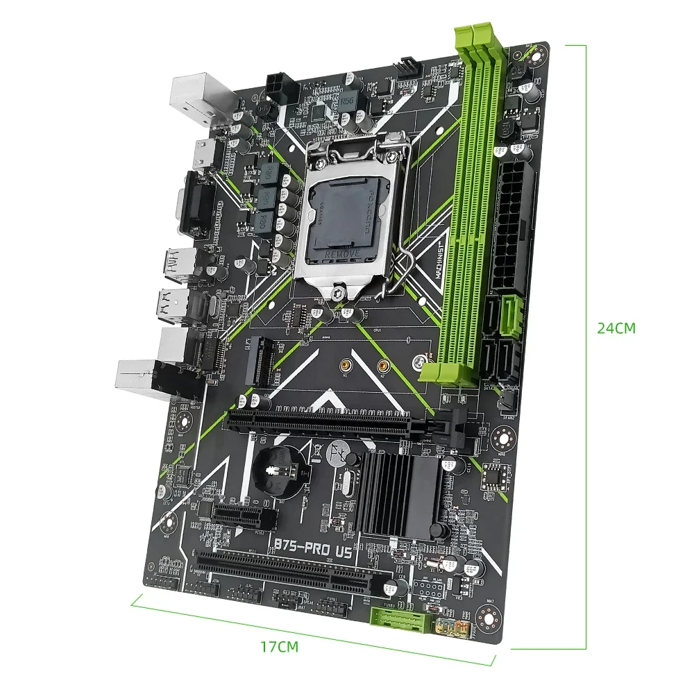 MACHINIST-placa base B75 LGA 1155 con NGFF M.2, interfaz HDMI VGA, compatible con Intel i3/i5/i7, CPU, memoria RAM DDR3 para escritorio