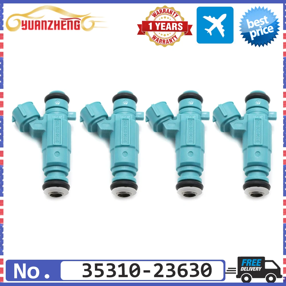 35310-23630 4x 2 Pins Car Fuel Injectors Nozzle for Hyundai Elantra Tiburon Santa Fe Tuscon Kia Optima Rondo Sportage 2.0 2.7L