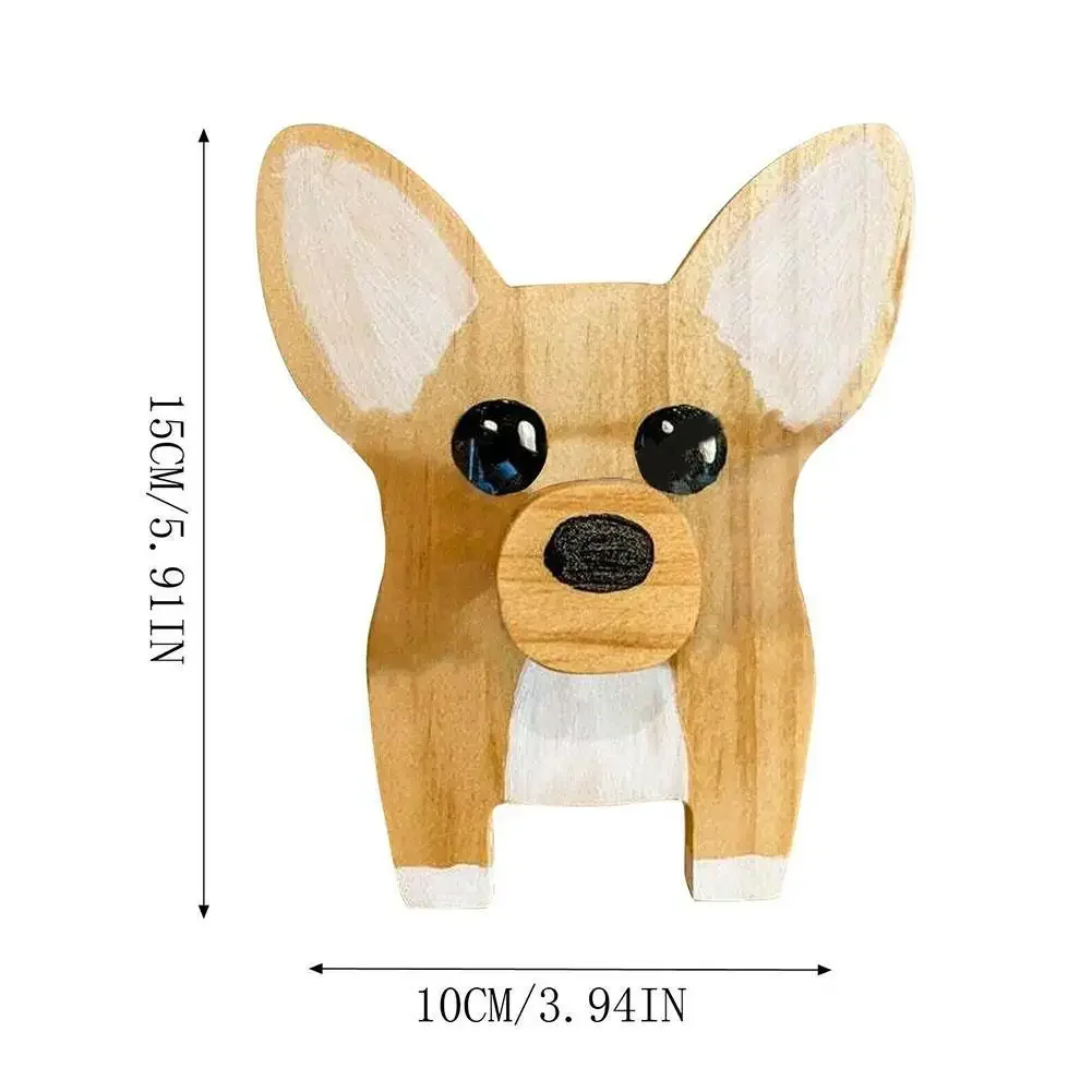 Corgi Dog Glasses Holder Stand Puppy Dog Glasses Frame Christmas Gift Cute Pet Wooden Ornament Sunglasses Eyeglass Display Rack