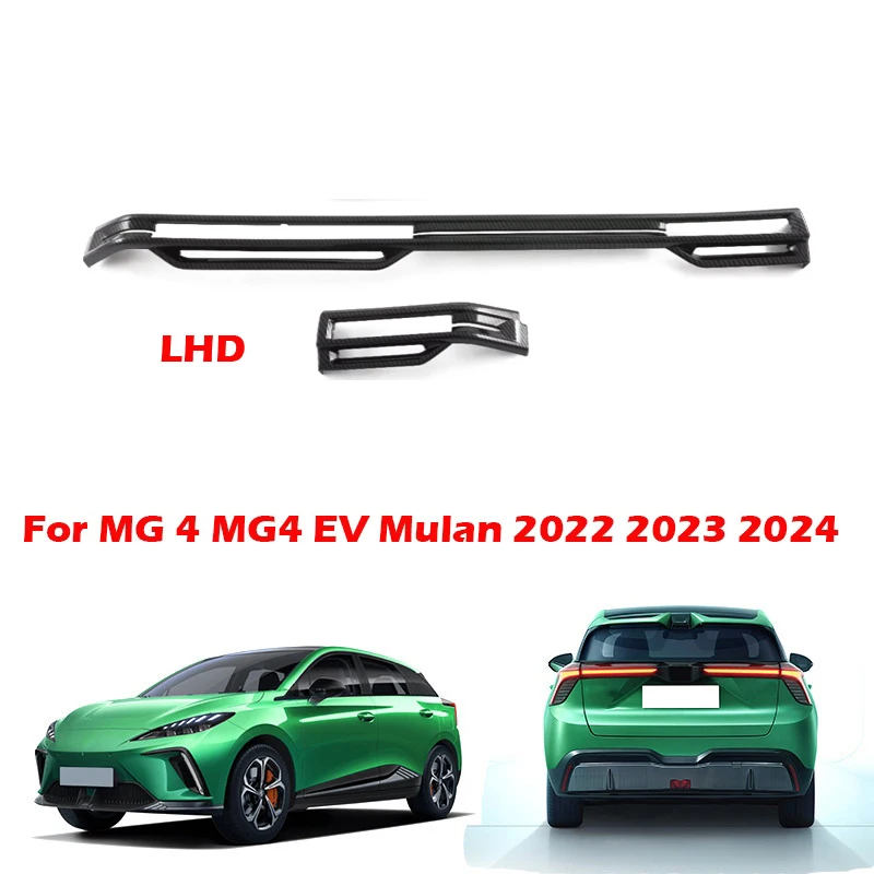 LHD For MG 4 MG4 EV Mulan 2022 2023 2024 ABS carbon fiber front dashboard center conlose panle air conditions outlet cover