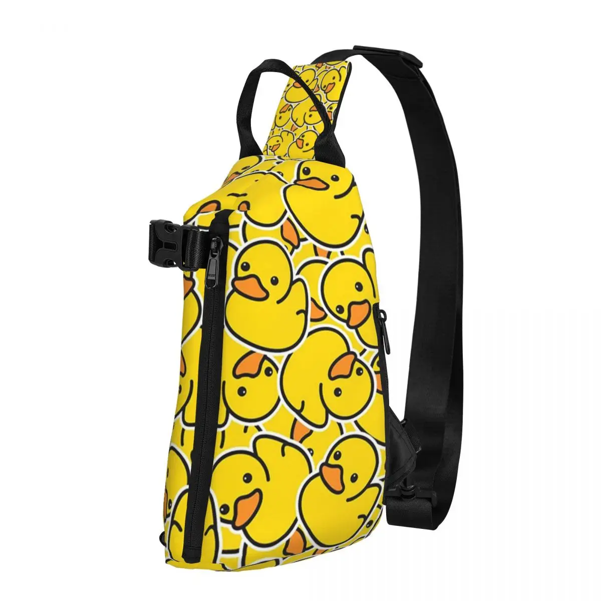 Yellow Classic Rubber Duck Chest Bag Men Sling Crossbody Backpack Chest Bag Travel Hiking Daypack Shoulder Bag