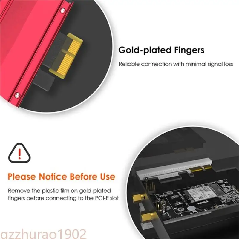 97QB Advanced Tri-Bands WiFi Bluetooth-Compatible5.3 PCIe Adapter Wide