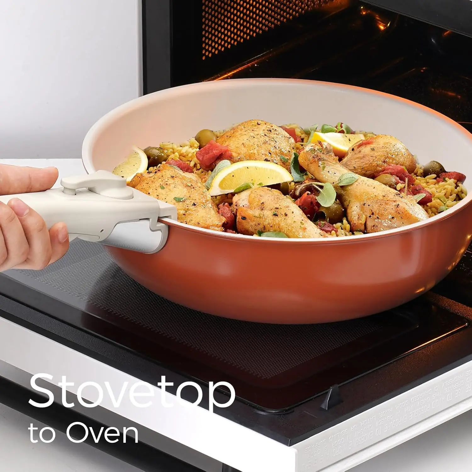 15-Piece Nonstick Cookware Set for Kitchen and RV, Oven & Induction Safe