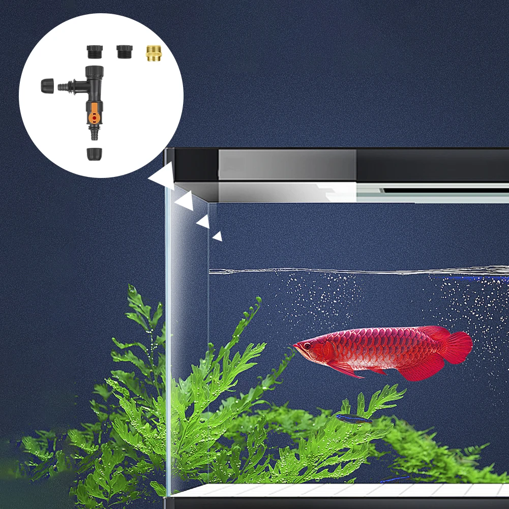 

Aquarium Water Changer 3-Way Faucet Type Water Change Tank Cleaning Tool Garden Splitter Watering Connector For Fish Tank