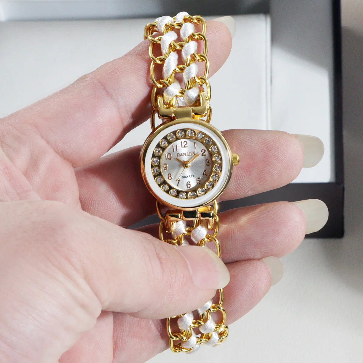 10 шт./лот, модные женские часы, вязаная веревка, цепочка с обмоткой, аналоговые кварцевые наручные часы, простые женские повседневные часы, подарок