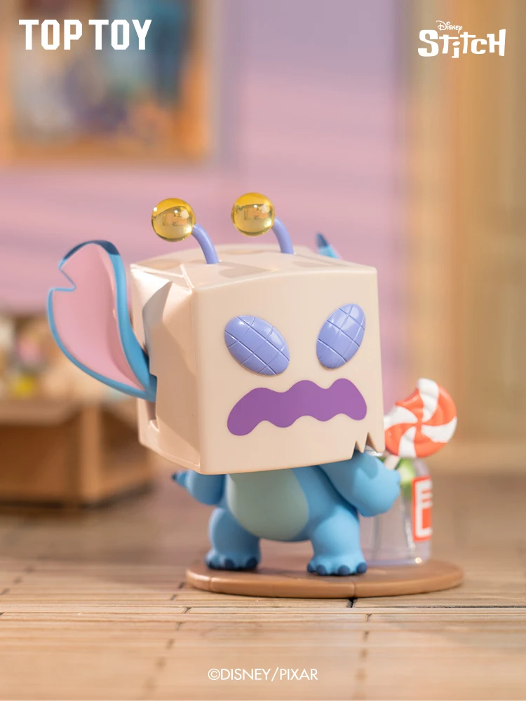 Toptoy New Disney Stitch Figure Toys Disney Stitch Funny Diary Series Anime Figures Desktop Ornament Suprised Box Gifts For Kids