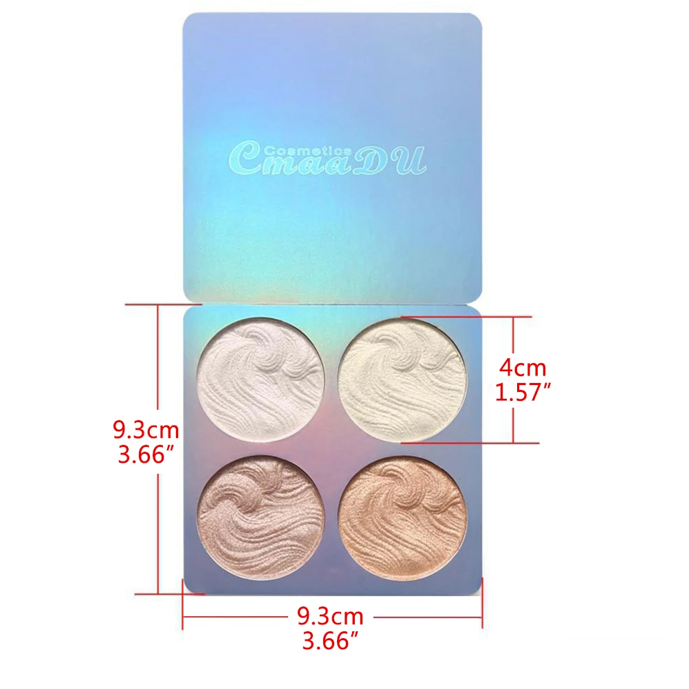 Hoogtepuntpalet 3D Body Glitter Highlighter Poeder Professionele make-up Gezicht en lichaam Fleuren Cosmetica Hoogtepuntcontour 1pcs