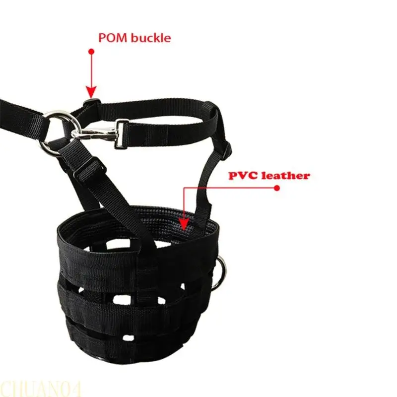 A1A2 كمامة رعي مهواة مع واقي الفم المرفق برسن الحصان المنفصل