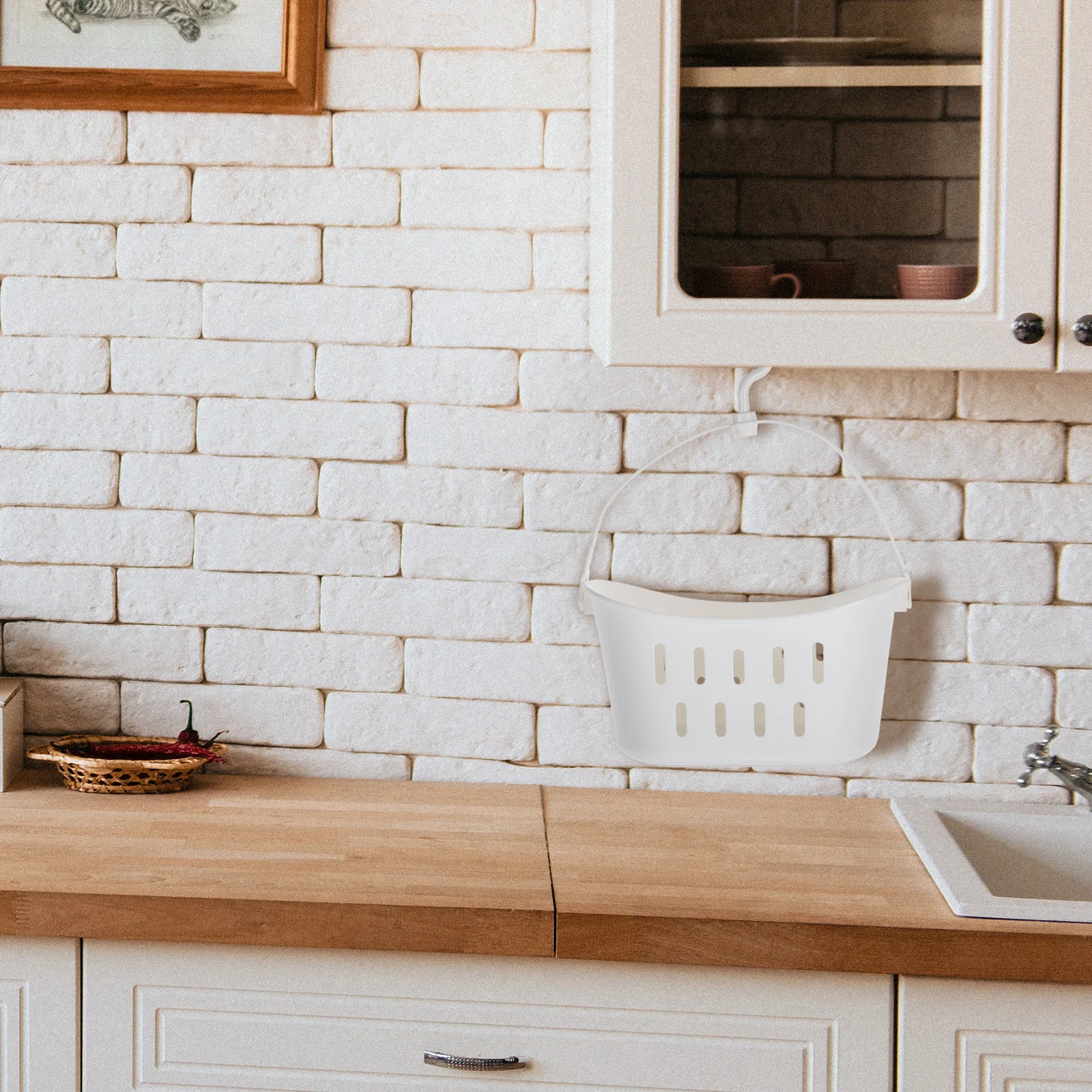 

Sturdy Hanging Storage Basket Bathroom Organizer Shower Portable Hang Basket With Hooks For Kitchen Laundry