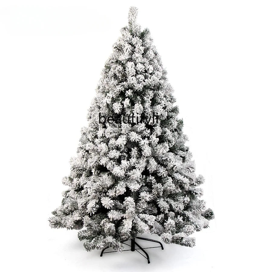 

Christmas 1.5 M Sticky Snow Flocking Christmas Tree Set Hanging Branch Decoration Christmas Tree