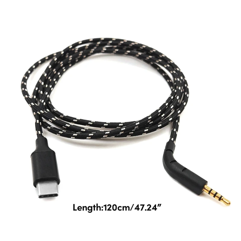 كابل موثوق به لسماعة الرأس P7 سلك HiFi سلك صوت واضح 120 سم/47.24 بوصة شريحة DAC استبدل الأسلاك المفقودة أو التالفة