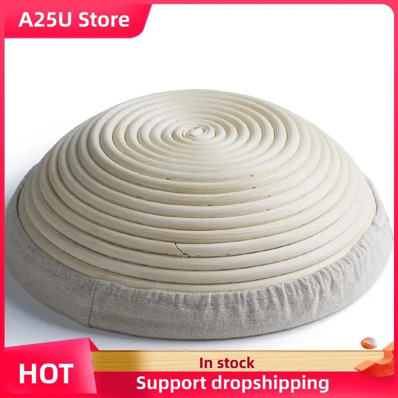 

A25U Banneton Bread Proofing Basket By Caesar Bread, 10 Inch Round Sourdough Set, Beginners & Professional Bakers