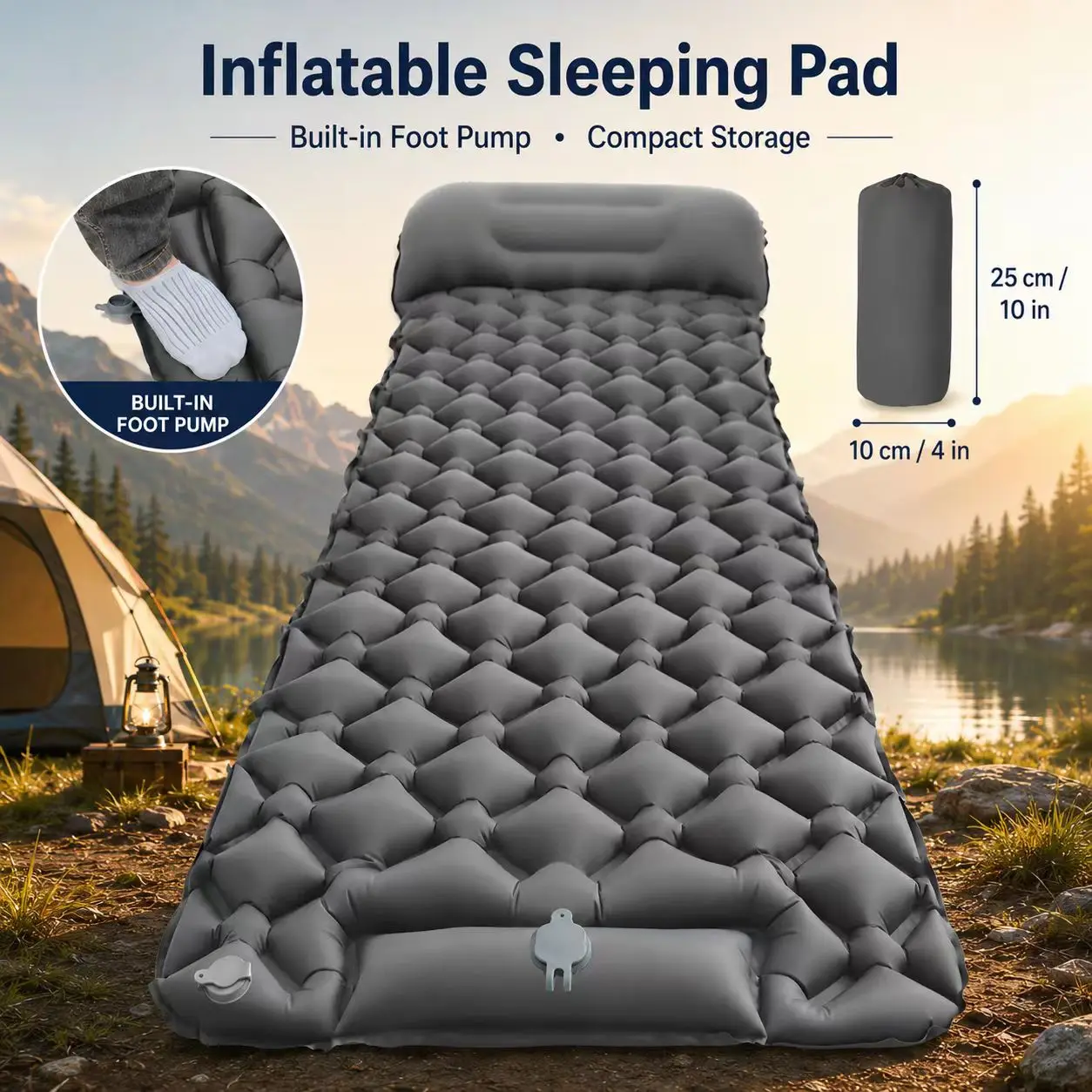 Durable Inflatable Bed Anti-Slip Comfort Air Cushion Mattress For Guest Rest image 2