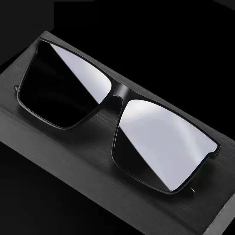 Retro Big Square Frame Sunglasses Women Brand Designer Black Cool Men Sun Glasses UV400 Shades Protection Eyeglasses Goggles