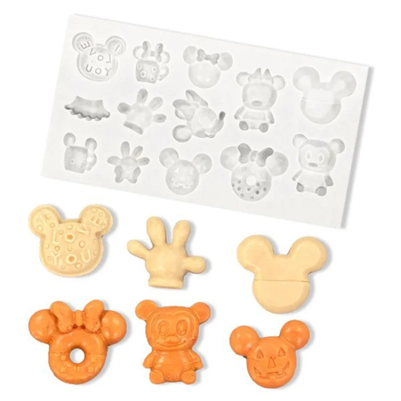 

Chocolate Baking Cake Decorative Fondant Mold Cartoon Mickey Mouse Epoxy Silicone Mold