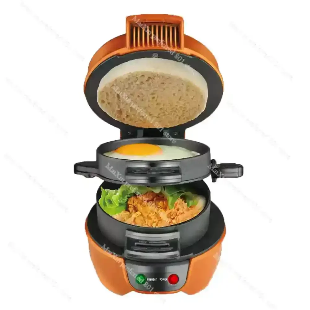 Multifunctional Burger Maker Sandwich Bread Maker Household Fried Baked 110V Waffles Breakfast Spit Driver