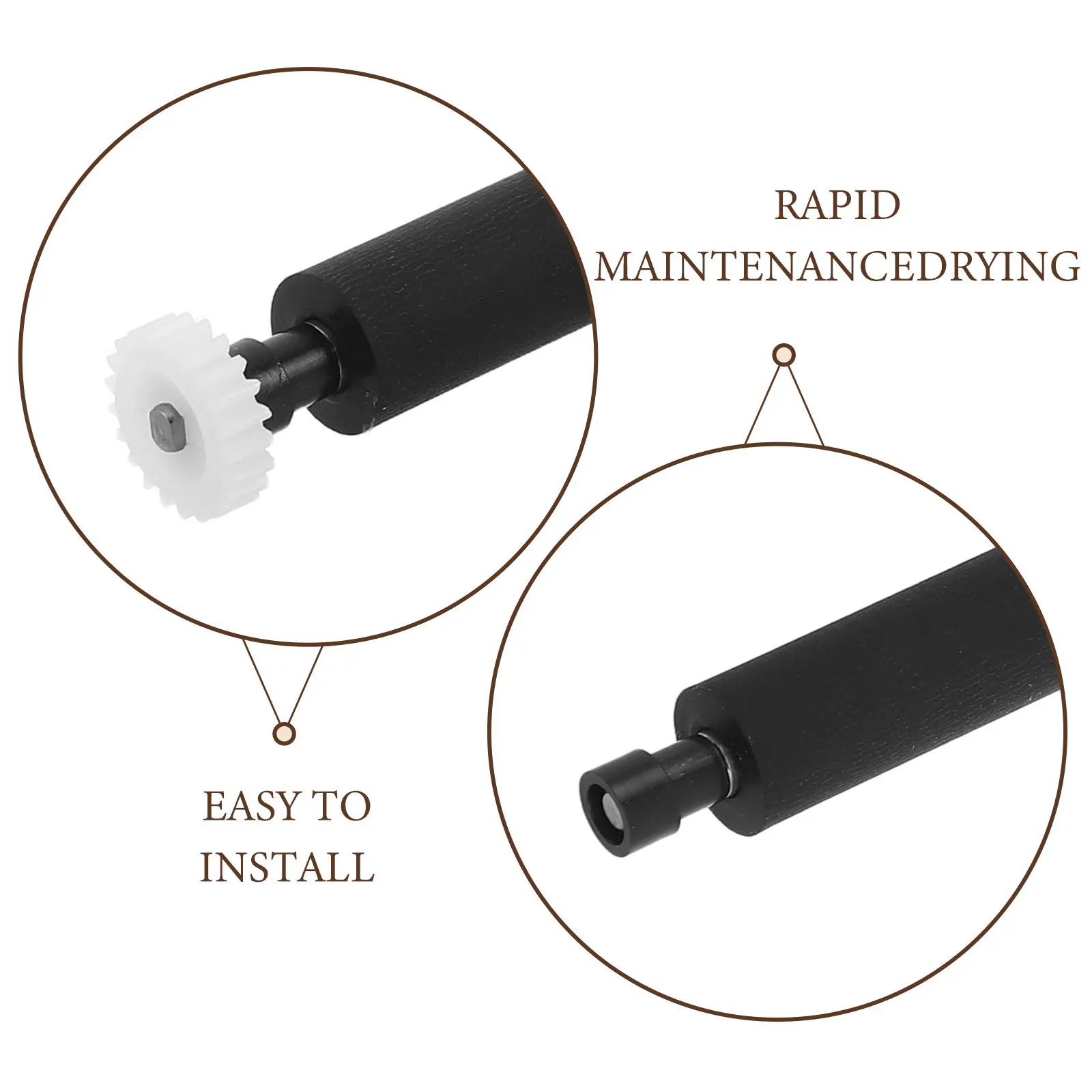 Thermal Printer Roller 2.5inch 21-Tooth Gear Replacement for Pos Terminal Thermal Label Printing Receipt Printer Roller