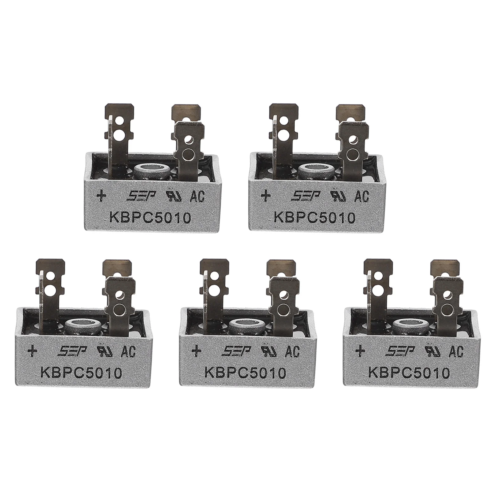 5 Pcs Rectifier Bridge Full Wave Electronic Silicon Diode 1000V 4-Pin Metal Material Power