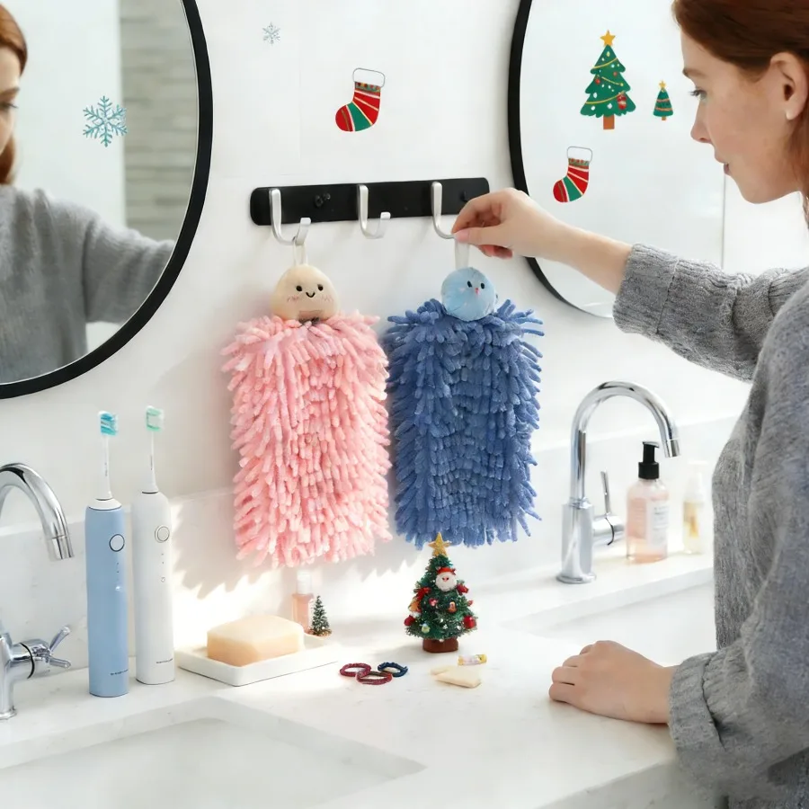 Super Soft Chenille Hand Towels, Thickened Absorbent Washcloths for Kitchen & Bathroom, Quick-Dry Cleaning Cloths - Image 6