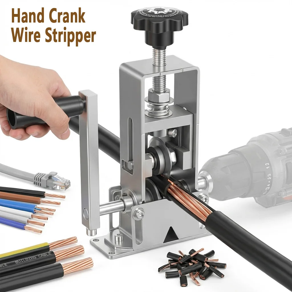 ワイヤーストリッパー手動ワイヤーストリッピングツールポータブル電動ドリル式銅スクラップワイヤーピーラー（スクラップ銅リサイクル用）