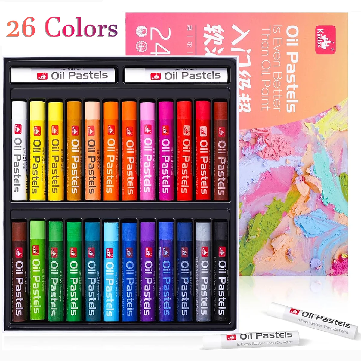 

26 Colors Professional Soft Oil Pastel Set High Quality Painting Drawing Art Supplies Perfect for Kids Students and Artists