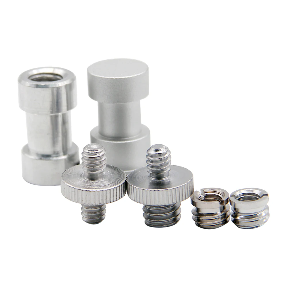 1Set 1/4 3/8" Male Female Metal Screw Kits Tripod Monopod Screw Mount Convert Adapter Light Stand Photography