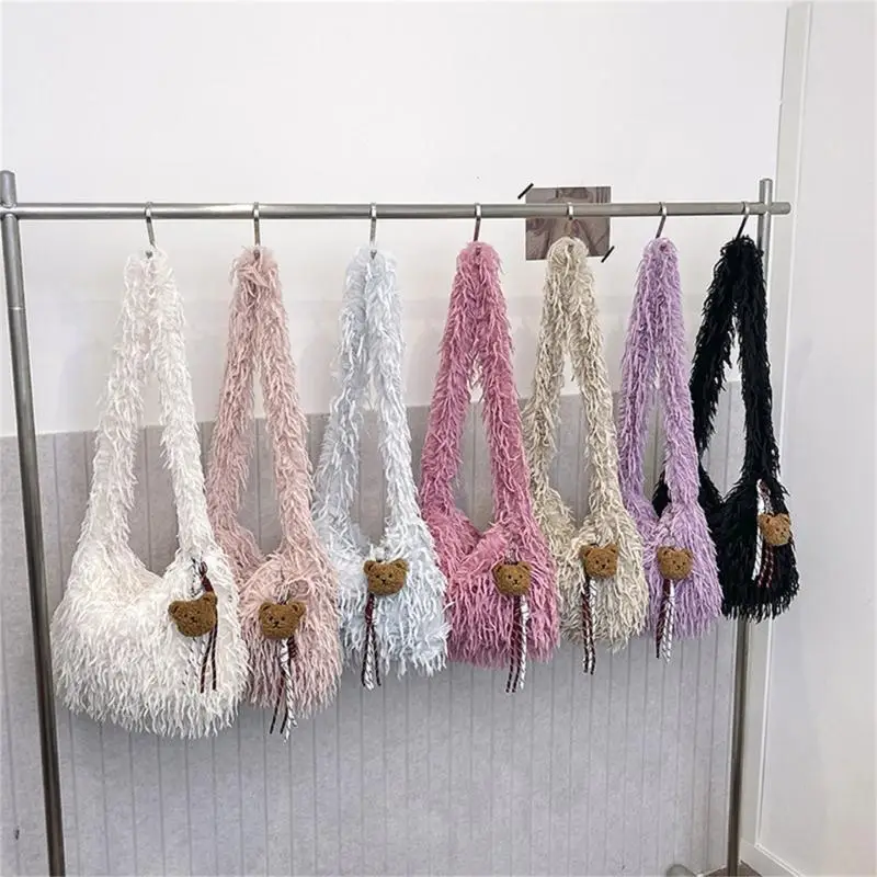 

Womens Bag Plush Shoulder Bag Satchels Bag Handbag Autumn Winter Crossbody Bag 20CA