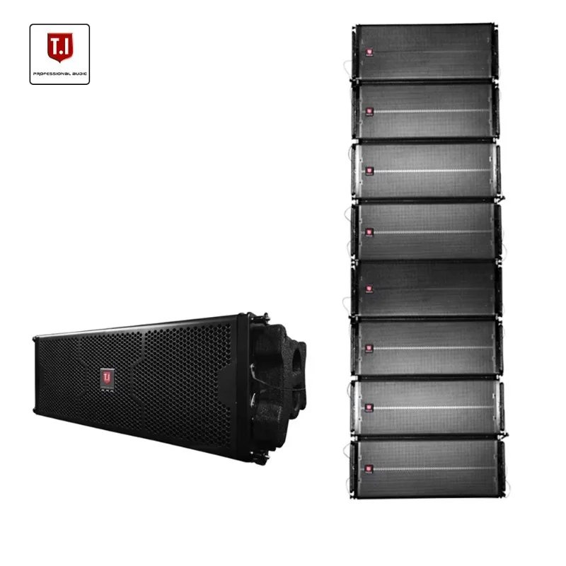 1400W Dual 12 Inch Passive Line Array Neodymium Drivers Professional Sound