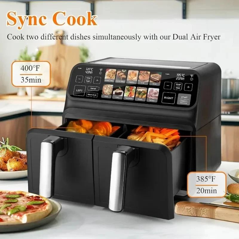 Chefrobot двойная фритюрница, двойная сетка, большая Нетоксичная