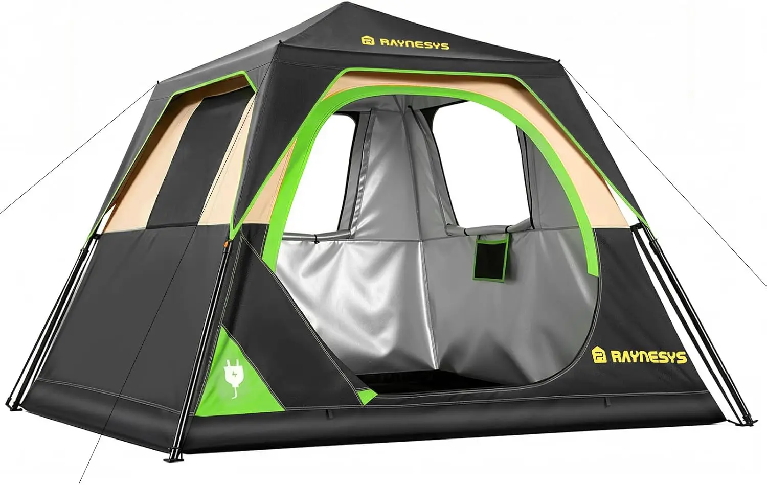 

4/6 Person Instant Tent, Camping Tent Setup in 60 Seconds, Waterproof Pop Up Tents for Camping with Top Rainfly, Instant Cabin T