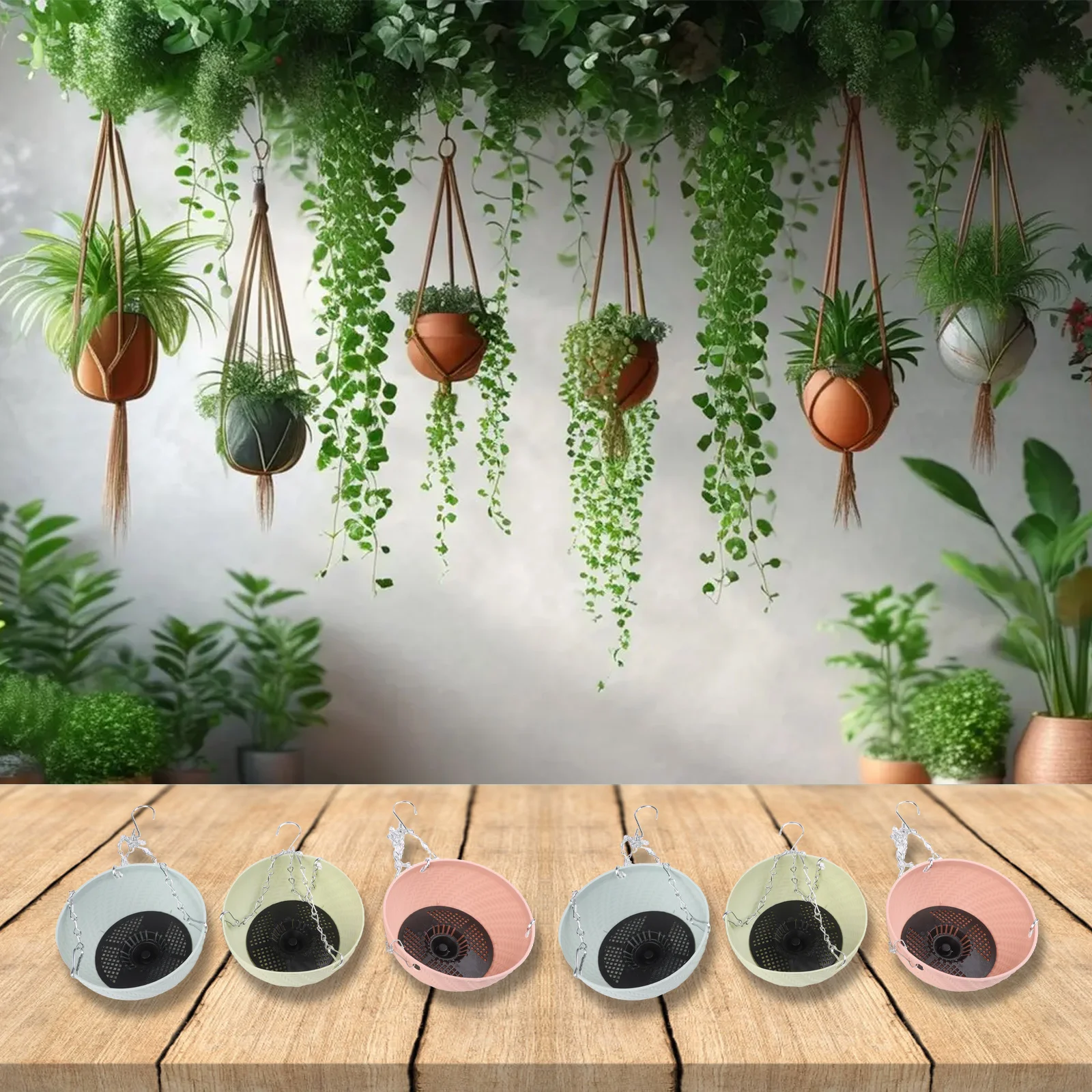 

Indoor Decor Hanging Plant Pots Large Hanging Basket Easy Maintenance Hanging Baskets Easy To Clean Design Healthy Plant Growth