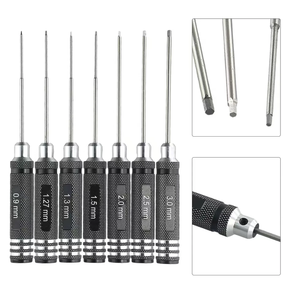 Hex Screw Driver Set 0.9mm 1.27mm 1.3mm 1.5mm 2.0mm 2.5mm 3.0mm Hexagon Tool Kit For RC FPV Racing Drone Cars Boat Repair Tools