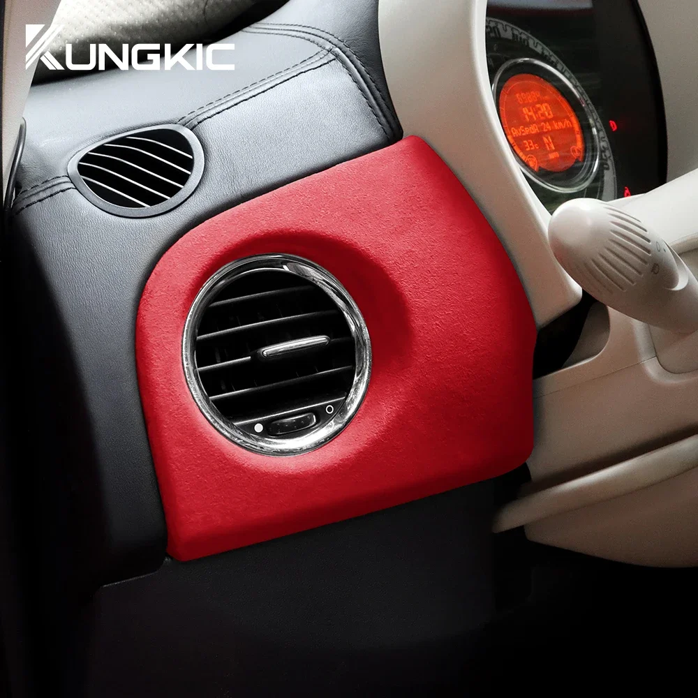 Pegatina italiana de ante para ventilación de coche, accesorio embellecedor para Fiat 500, 2008, 2009, 2010, 2011, 595, Abarth 2012, 2013, 2014, 2015