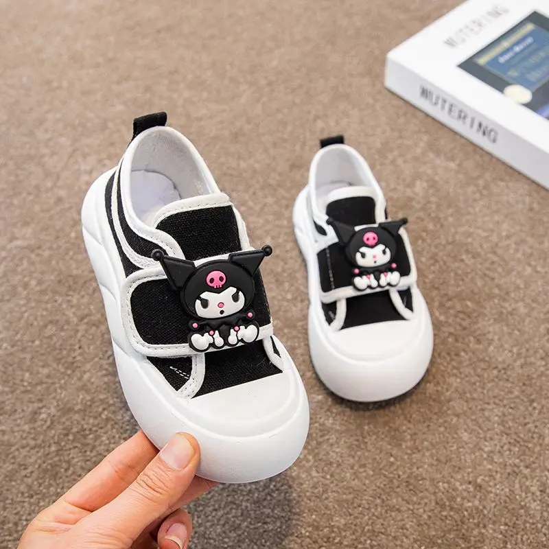 Nova primavera outono kawaii sanrio crianças sapatos casuais de lona bonito tênis sola macia presentes adoráveis para meninas meninos