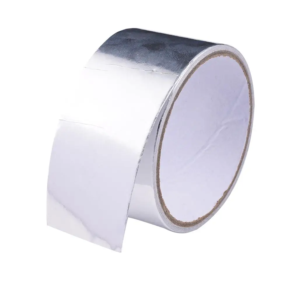 High Temperature Heat and Sound Wrap Tape Thermal Fiberglass Insulation Heat 5mx5cm Exhaust Reflective Band Silver