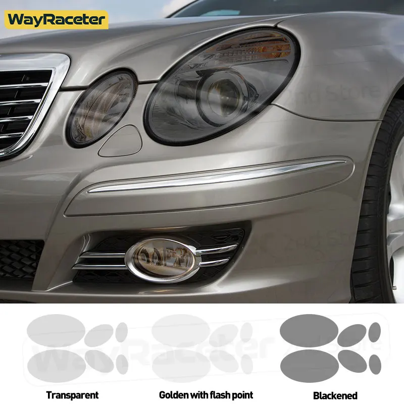 

Car Headlight Protective Film Smoked Black Tint Vinyl Transparent TPU Sticker For Mercedes Benz W211 E55 AMG E Class S211 E500
