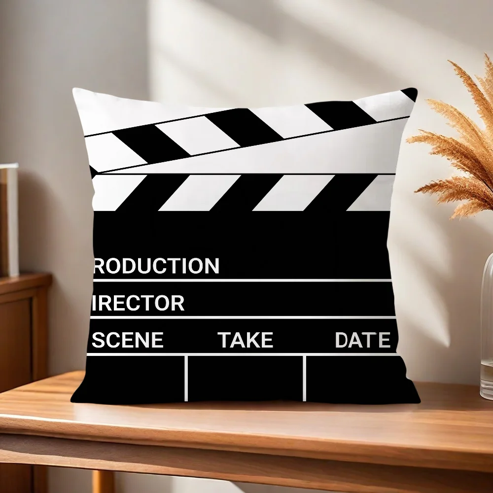 Film A Filmklappbrett-Kissenbezug Kissenhülle für Zuhause, Sofa, Wohnzimmer, Büro, Café, Auto – Detail 5