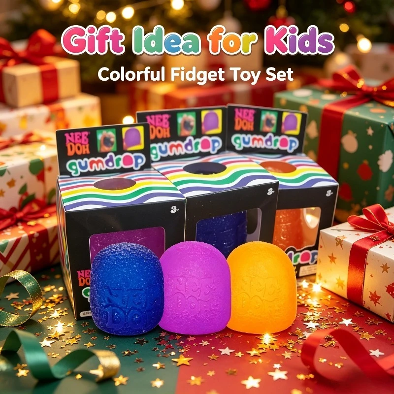 Needoh Squishy Candy Balls Sensory Toys Stress & Anxiety Relief Toys Soft,Skin Friendly,Durable Party Favors for Adult Kids Gift
