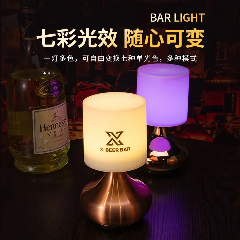 

Bar decoration table lamp board game hall clear bar USB charging table lamp number plate lamp restaurant hotel outdoor atmospher