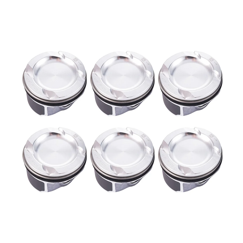 

6pcs N54B30 Pistons & Rings Set Φ84mm 11257610295 11257577586 for BMW E60 E61 E71 E82 E90 E91 E92 E93 135i 335i 535i 740i X6 3.0