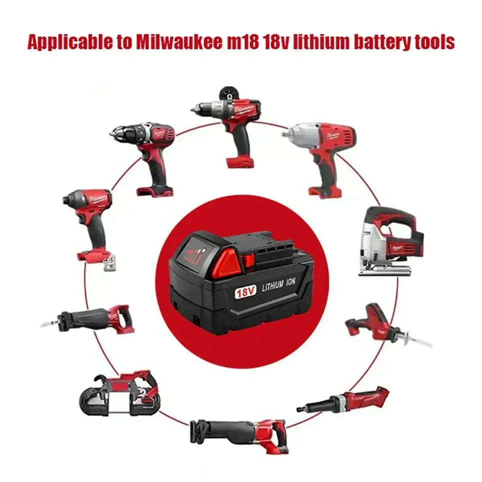 6000mAH/9000mAH For Milwaukee M18 18V Replacement For Milwaukee M18B5 XC Li-ion battery 48-11-1815 48-11-1850 2604-22 2604-20