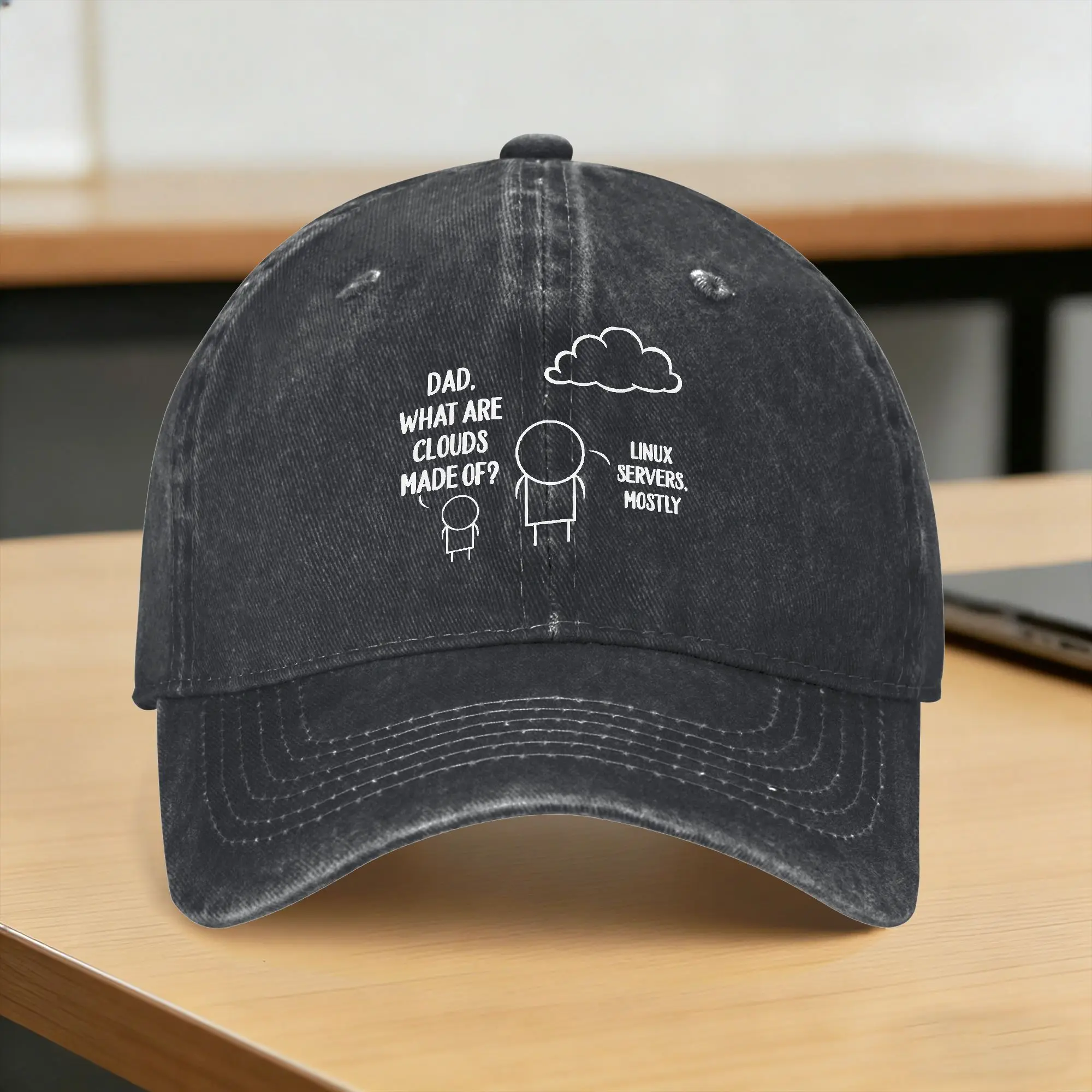 Spring Software Developer Computer Engineer Funny Baseball Cap Sun Clouds Made Of Linux Servers Outdoor Gym Baseball Caps