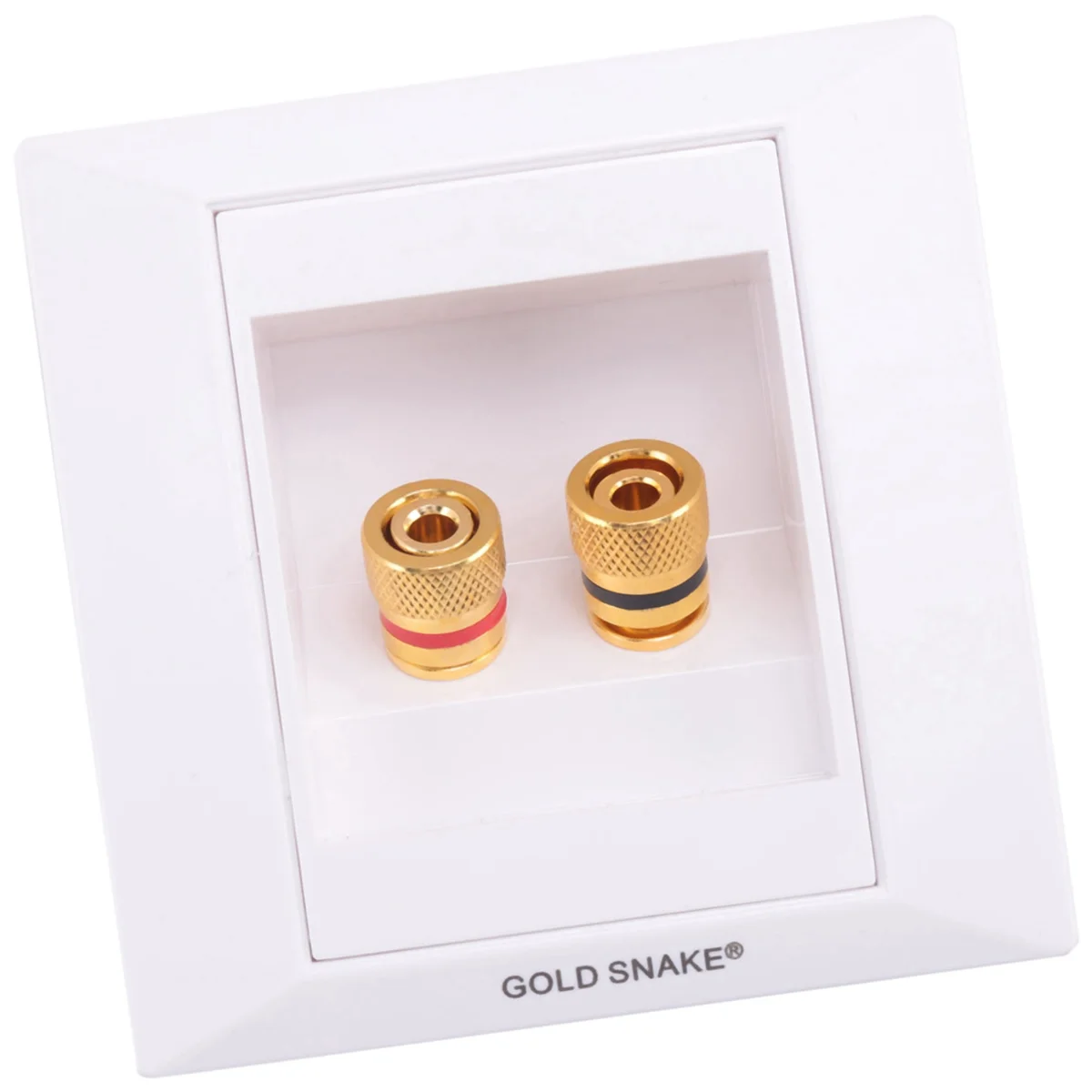 SODIAL(R) Puerto de conexión de enchufe de pared con altavoz de 2 conectores Blanco