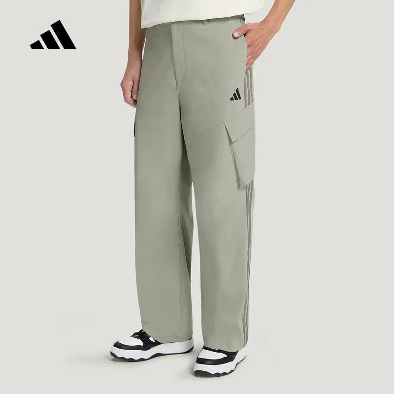 Adidas Adidas Water-repellent Tooling Wind Straight Sweatpants 26 Autumn Men's Casual Woven Trousers LE1264